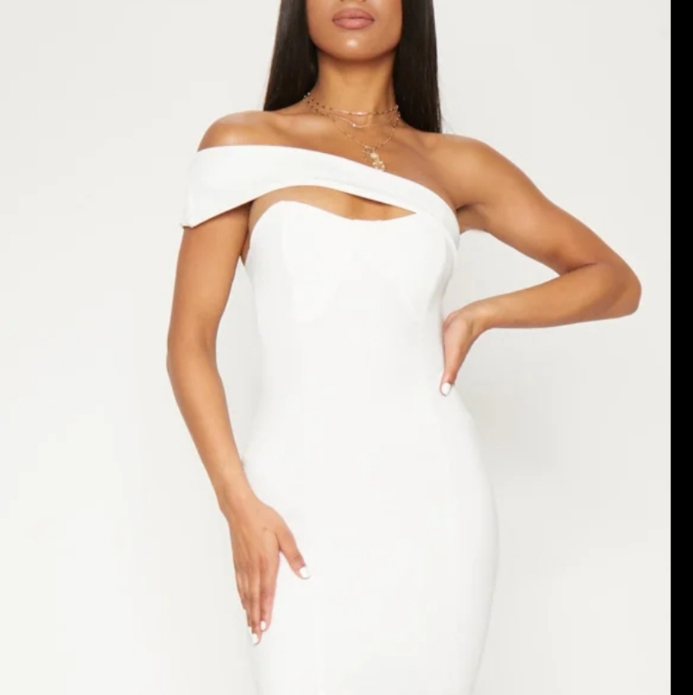 White Cross Strap Maxi Dress